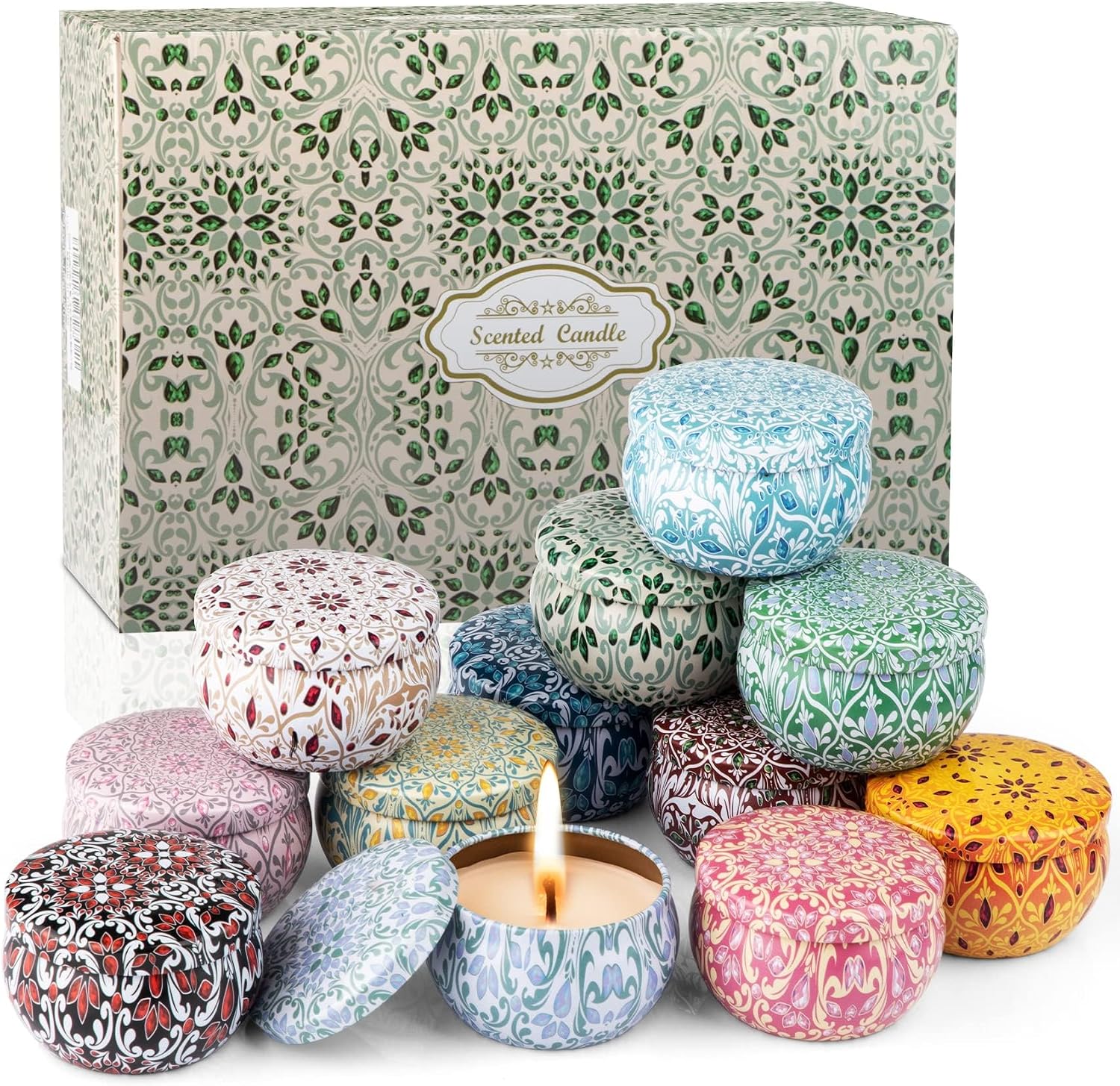 Alikiai Scented Candles for Women, Candles for Home Scented, 12 Pack Soy Wax Christmas Candles Set, Birthday Gifts for Women Best Friends Sister Colleague - Image 6