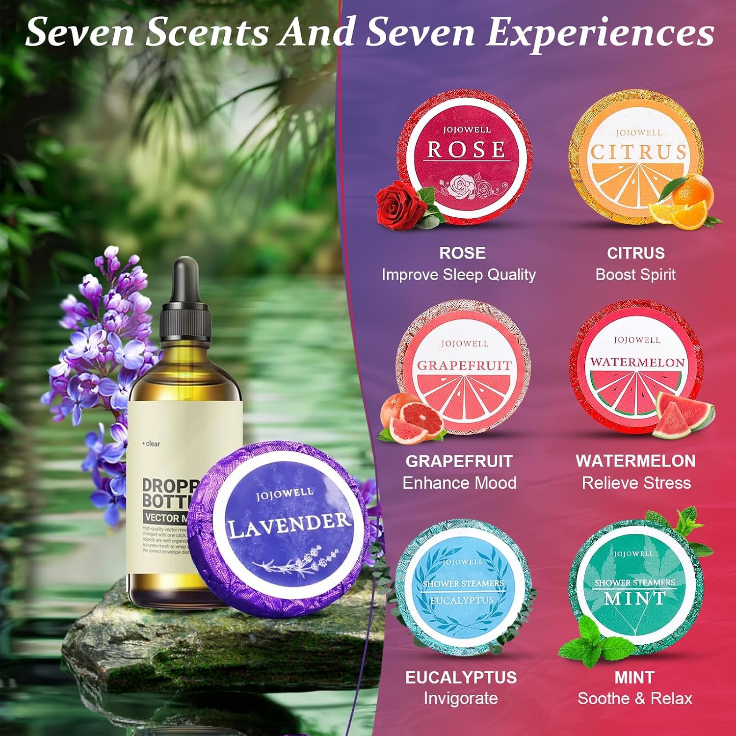 JoJowell Shower Steamers Aromatherapy 21 Pack, Birthday Gifts for Women, Self Care Spa Gift Set with Essential Oils, Christmas Stocking Stuffers Gifts for Mom Wife He - Image 3