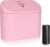 Accmor Car Trash Can with Lid, Vehicle Trash Bin Car Dustbin Garbage Organizer Holder with One Roll Trash Bag, Portable Hanging Mini Leakproof Cars Storage Bag Container for Auto, SUV, Office (Pink)