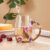 Luka Tech Enamel flower Glass Coffee Mug Tea Cup with Spoon Gifts For Women | Best Birthday Gifts For Women Wife Mom Friends Mothers Valentines Day Christmas