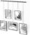 Umbra Exhibit Picture Frame Gallery Set, Adjustable Wall Collage Displays Five Photos (Two 4×6″ and Three 5×7″), Set of 5, Black