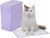Amazon Basics Cat Pee Pads, Super Absorbent, Odor Control, Universal Fit for Litter Box, Disposable, Multi Cat, Unscented, Purple, 40 Count