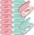 14 Packs Travel Dental Floss Pick Case, Holder, Come with 140pcs Premium QUALIALL Toothpick Flossers for Adults Teeth Cleaning, Sealed Portable Refillable, Green, Pink.