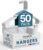 Utopia Home – Plastic Hangers 50 Pack – Space Saving Clothes Hanger – Durable and Strong Closet Organizers and Storage Makes It Ideal Stocking Stuffers or Apartment or Dorm Room Essentials (White)