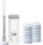 oshang Disposable Toilet Brush – Toilet Bowl Cleaner, Toilet Cleaning Supplies, Toilet Brush with Holder, 14 Refills for Deep Cleaning and Hygienic Bathroom Maintenance