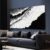 NBAODAN Black and White Wall Decor Sea Canvas Painting Neutral Abstract Wall Picture 24″x48″ Artwork for Bedroom Large Wall Art for Living Room Dining Room