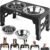 Jovrun Elevated Dog Bowls for Medium Large Size Dogs, Non-Slip Dog Feeder with 1*Stainless Steel Dishes & 1*Slow Feeder Bowl, 5 Heights Adjustable Raised Bowls to 3.15″-8.66″-9.84″-11.02″-12.2″