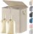 Lifewit Double Laundry Hamper with Lid and Removable Laundry Bags, Large Collapsible 2 Dividers Dirty Clothes Basket with Handles for Bedroom Laundry Room Closet Bathroom College, 136L Beige