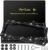 QUANQIUFEI 2 Pack Bling License Plate Frames for Women, Sparkly Rhinestone Diamond Car Accessories with Glitter Crystal Caps (Black)