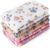 1 Pack 3 Blankets Super Soft Fluffy Premium Fleece Pet Blanket Flannel Paw Printed Throw for Dog Puppy Cat (Small 23×16”, Brown, Pink, White)