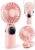 coldSky Portable Handheld Fan, 4000mAh Battery Operated with LED Display, Handheld/Neck/Desk 3 in 1 Personal Small Fan, 90° Foldable Desk Fan with Base, 5 Speed Lash Makeup Fan for Women
