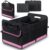 Car Trunk Organizer, 72L Large Capacity Waterproof Auto Storage Organizer with Non-Slip Bottom Strips, Collapsible Cargo Organizer for Suv, Truck, Sedan, Portable Car Accessories for Women Men(Pink)
