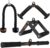 Cable Machine Attachment Set for Gym & Home Workouts, LAT Pulldown Attachments with Non-Slip Grips, Black