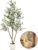 6FT Artificial Olive Tree with Lights & Planter, Realistic Faux Olive Plant