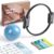 LIONSCOOL Pilates Ring Set 14″ Magic Circle, 9″ Mini Ball, Resistance Bands