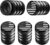 DECURCAR Tire Valve Stem Caps 5 Pack American Flag – Black