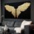 NBAODAN Bird Wall Decor Black and Gold Wall Art Neutral Decorative Pictures 24″x48″ Large Abstract Paintings for Living Room Bedroom Textured Art