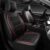 CAR PASS Universal FIT Piping Leather Two Front Seat Covers, Waterproof Faux Leather for SUV Sedan Van Truck, Airbag Compatible,Reserved Opening Holes for Headrest Covers. (Black red)