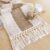 FEXIA Boho Table Runner for Thanksgiving Fall Christmas Home Decor with Tassels 72 Inches Long Pottery barn Furniture Farmhouse Rustic Macrame Burlap Table Decoration for Living Room (12×72 Inches)