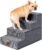EHEYCIGA Dog Stairs for Bed 18″ H, 4-Step Dog Steps for High Bed, Pet Steps for Small Dogs and Cats, Non-Slip Balanced Pet Ramp Indoor, Grey