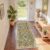 RELEANY Area Rugs Runner 2’x6′ Washable Non-Slip, Floral Vintage Distress Medallion Carpet for Kitchen Hallway Bedroom Beside Laundry Room Bathroom, Terracotta Burnt Orange Green