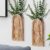2 Pack Wooden Wall Vase Set – Brown Finish Modern Farmhouse & Boho Wall Decor for Entryway, Hallway, Bathroom, Living Room, Dining Room, Narrow Spaces