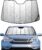 Windshield Sunshade for 2007-2011 Honda CR-V, Metallic Silver Finish