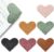 Leather Heart Bookmarks – Winjeto 6 Pieces Cute Corner Page Book Marks for Teachers Students Book Reading Lovers, for School Office Home Supplies (Heart（6pcs）)