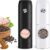 Electric Salt and Pepper Grinder Set, Rechargeable Automatic Salt and Pepper Shakers, Adjustable Coarseness Pepper Grinder with Led, Kitchen Appliances Gifts for Mom(Blackwhite)